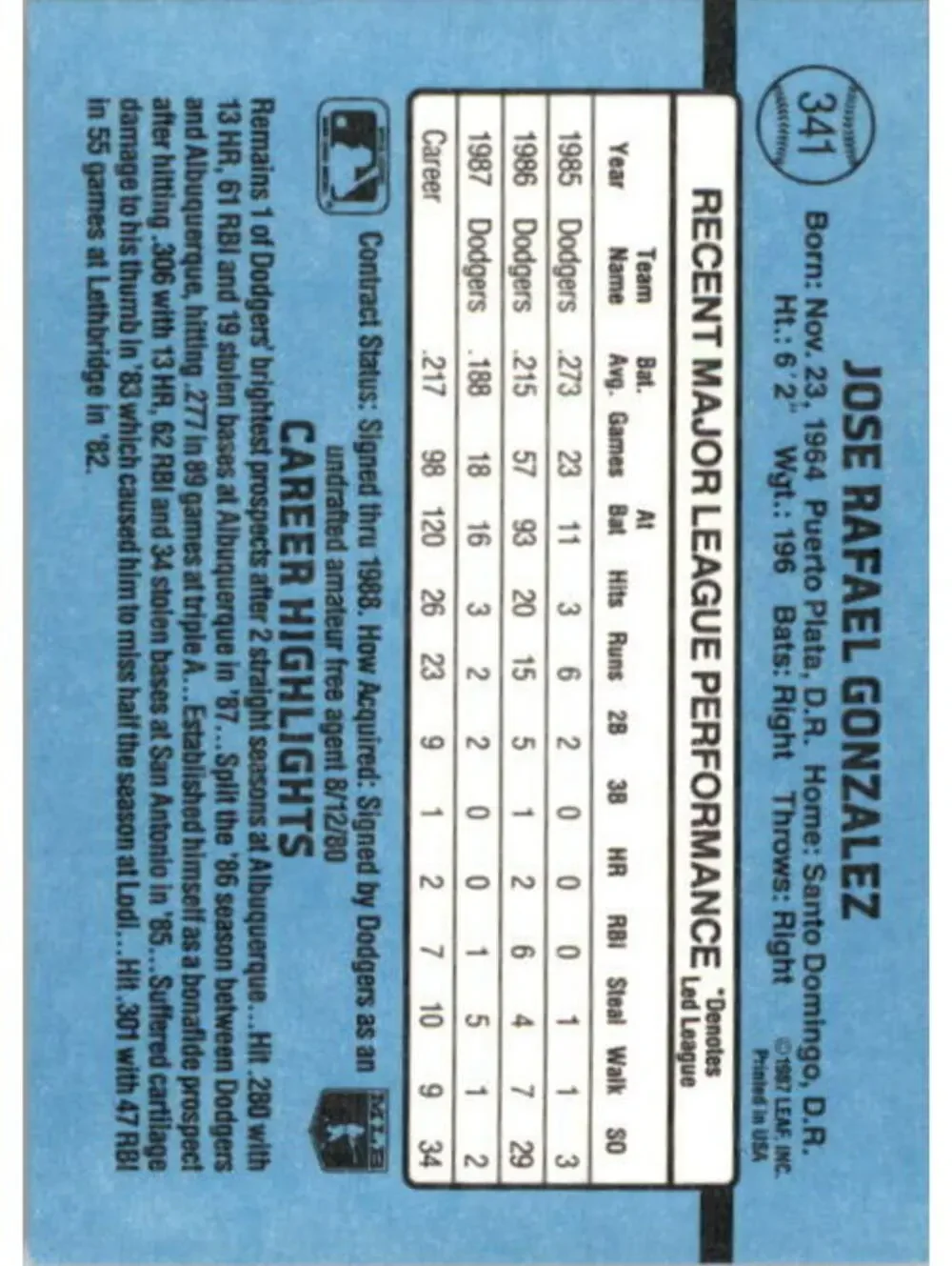 N/A 1988 jose